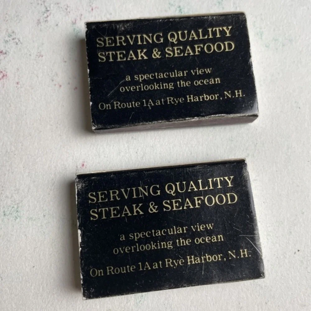 Vintage Matchbook Pilot House Route 1A Rye Harbor NH Black Gold